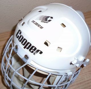 Vintage Cooper Ice Hockey Helmet - Cooper SK 2000 M - White - Adult Medium 3