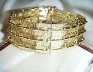 Signed Vintage Designer Jewellery Fabulous Statement Bracelet By Jewelcraft Coro