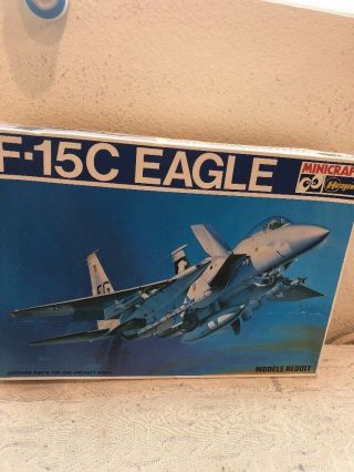 F - 15c Eagle Minicraft Hasegawa 1/72 Military Fighter Jet Plane Model Kit Fun Vtg
