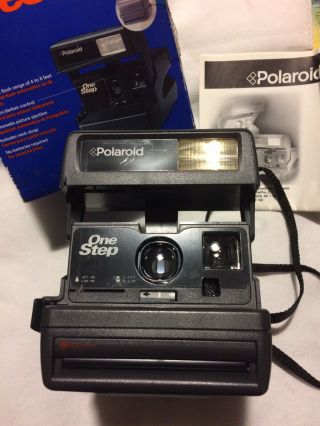 Polaroid Instant One Step Camera - Uses 600 Film - Plus Strap & Instructions.