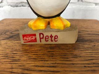 Vintage YSU Pete The Penguin Coca - Cola Collector Bobblehead Youngstown Ohio 2