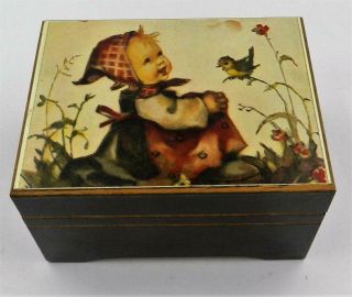 Vintage Reuge Hummel Swiss Movement Wooden Music Box " Close T O You " W Germany