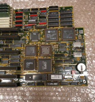 Vintage 1990 AMI 20 MHz 386SX cache motherboard for XT case,  with 4MB RAM, 4