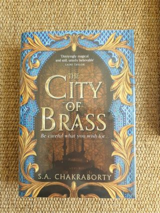 City Of Brass S.  A.  Chakraborty Signed,  Limited 1st Edition,  Blue Sprayededges