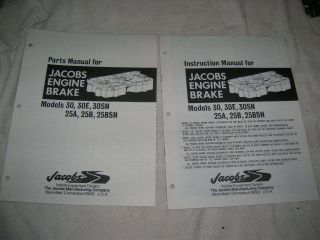 Vintage Jacobs Jake Brake 71 - 92 - 25B 30 30E - 675 Parts & Installation Manuals 6