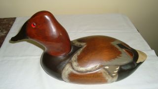 Wooden Bird Factory 13 - 1/2 " Hand Carved Canvas Back Drake 