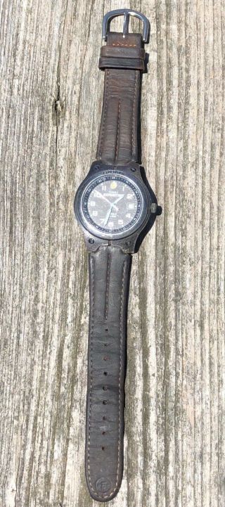 VINTAGE TIMEX EXPEDITION WATCH INDIGLO WR 50M LEATHER BAND BATTERY 3