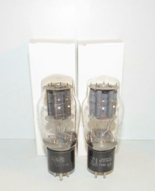 Matched Pair (gm/ma) Rca 2a3 Amplifier Tubes.  Tv - 7 Test Strong.