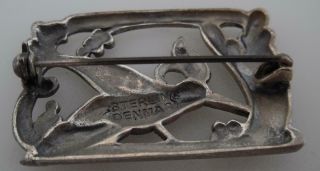 Vintage Hallmarked Denmark Danish Sterling Silver 925s Bird Brooch/Pin (TT32 4