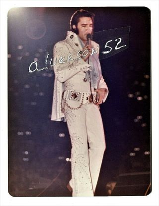 Elvis Presley Vintage Concert Photo - Charlotte,  Nc - April 13,  1972