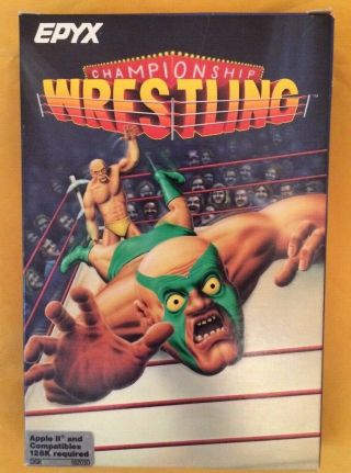 Epyx " Championship Wrestling " Video Game For Apple Ii Computers