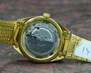 Vintage Citizen Gold Plated Day Date 21 Jewels Men ' s Wrist Watch 4