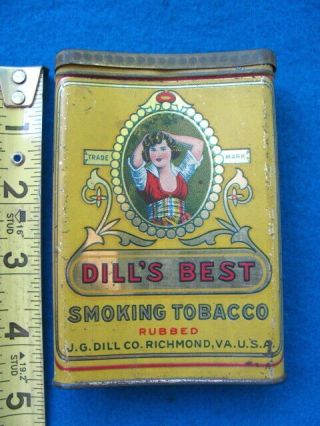Vintage Dill’s Best Tobacco Tin,  Richmond,  Va