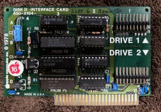 650 - X104 Apple Ii Disk Ii Controller Card (disk Drive Adapter) Works? ][e 2e E