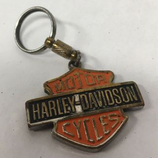 Vintage Harley - Davidson Motor Cycles Metal Key Chain Officially Licensed Sd1