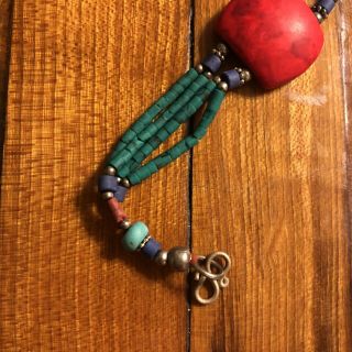 Vintage Native American Indian Western Bracelet Jewelry Piece Old Handmade 4