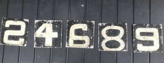 Vintage Cricket Scoreboard Metal Numbers 1234567890 Double Sided - Salvage