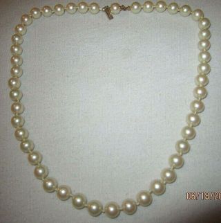 Vintage Marvella Exotic Faux Pearl Luxury Beaded Estate Necklace 18 " Inch