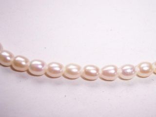 Vintage REAL White PEARL NECKLACE With 9ct GOLD CATCH 16 