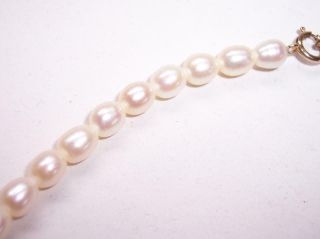 Vintage REAL White PEARL NECKLACE With 9ct GOLD CATCH 16 