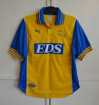 Derby County England 1999/2000/2001 Vintage Away Football Shirt Jersey Puma (xs)