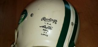 Vintage York Jets Football Helmet Rawlings Air - flo HNFL Large Youth White 6