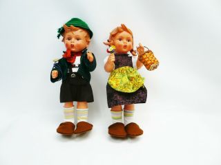 Vintage Goebel Hansel And Gretel Vinly Dolls Made In West Germany