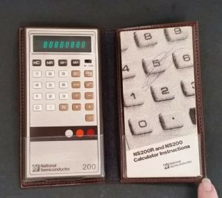 National Semiconductor Nsc 200 Vintage Calculator Case & Instructions