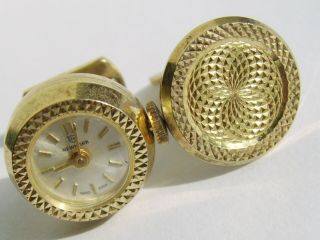 Vintage Newmark Swiss Made Watch/cufflinks,  Mechanical Movement Gold Plated