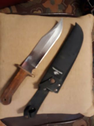 Vintage Winchester Bowie Style Knife 8 1/2 " Long With Sheath