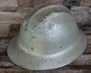 Vintage Aluminum Full Brim Safari Hard Hat Ironworker " The Safety Hat "