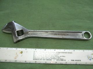 Vintage Proto 10 " Adjustable Wrench Pn 710 - Made In U.  S.  A.