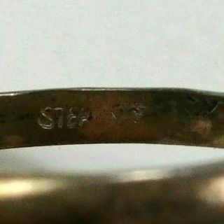 Vintage Sterling Silver Ireland 925 Ring Size 7 3/4 3