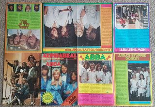 Abba Vintage Fold Out Poster Book - Uk 1970 