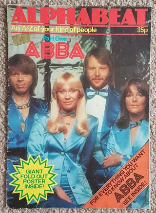 ABBA Vintage Fold Out Poster Book - UK 1970 ' s - Huge Poster 2