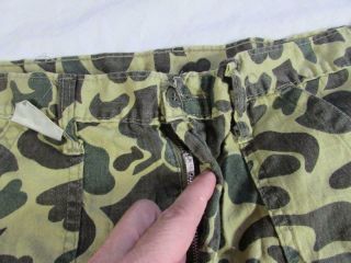 Vtg 60s Beo Gam Duck Hunter Frogskin Camouflage Pants 33x27 Advisor Vietnam Camo 5