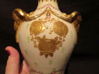 Repaired Rstk Austria Turn - Teplitz Bohemia Vintage Amphora Vase