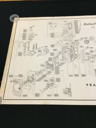 Exploded Diagram / Schematic Rolleiflex Automat Franke & Heidecke OEM Poster 4