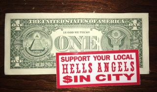 Vintage Syl Hells Angels Sin City Sticker