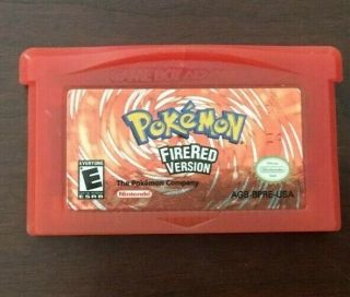 Pokemon Fire Red Version Game Boy Advance Vintage Video Game Cartridge