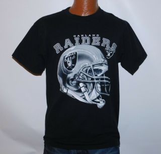 Vintage 1990s Oakland Raiders Nfl Football Helmet Logo T Shirt Men 
