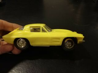 Vintage 1/32 Scale Eldon Corvette Stingray Yellow Slot Car 1960 