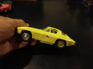 Vintage 1/32 Scale Eldon Corvette Stingray Yellow Slot Car 1960 ' s 3