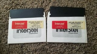 Vintage Apple Ii 5.  25 Floppy Disk Software Computer Game Star Fleet Interstel 87
