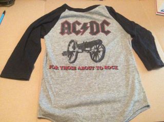 Vintage Ac/dc Concert Shirt 1982.  Size S.  (very Small) See Measurements