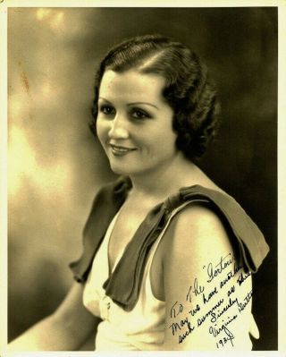 Vintage Virginia Dutton (?) Signed Photo - Singer??