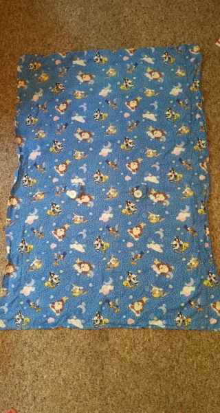 Baby Car Seat Canopy Cover made from Vintage 1998 Baby Looney Tunes Fabric 2