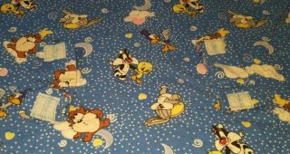 Baby Car Seat Canopy Cover made from Vintage 1998 Baby Looney Tunes Fabric 4