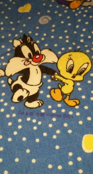 Baby Car Seat Canopy Cover made from Vintage 1998 Baby Looney Tunes Fabric 5
