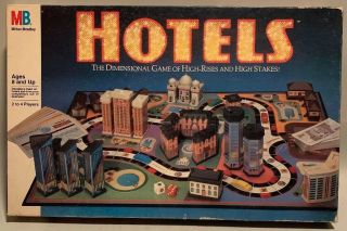 1987 Hotels Board Game By Milton Bradley Vintage Family Fun Game Complete